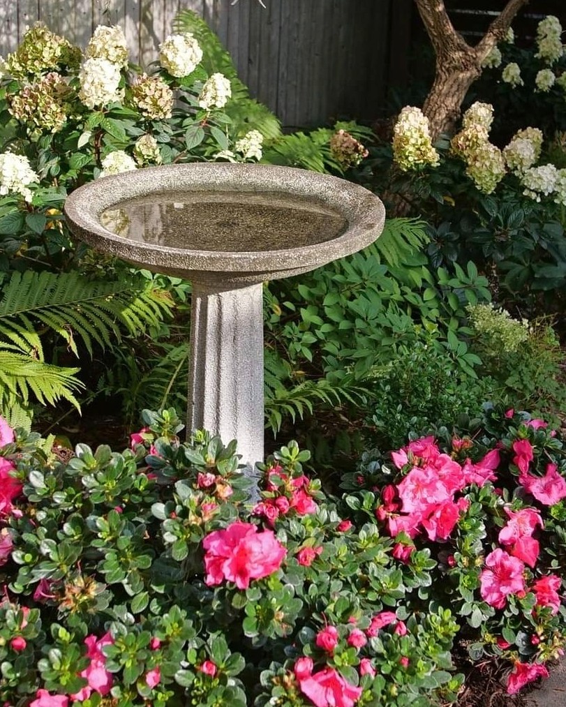 Incorporate a Garden Sculpture or Birdbath