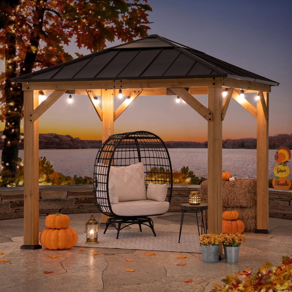 Add a Corner Pergola or Gazebo
